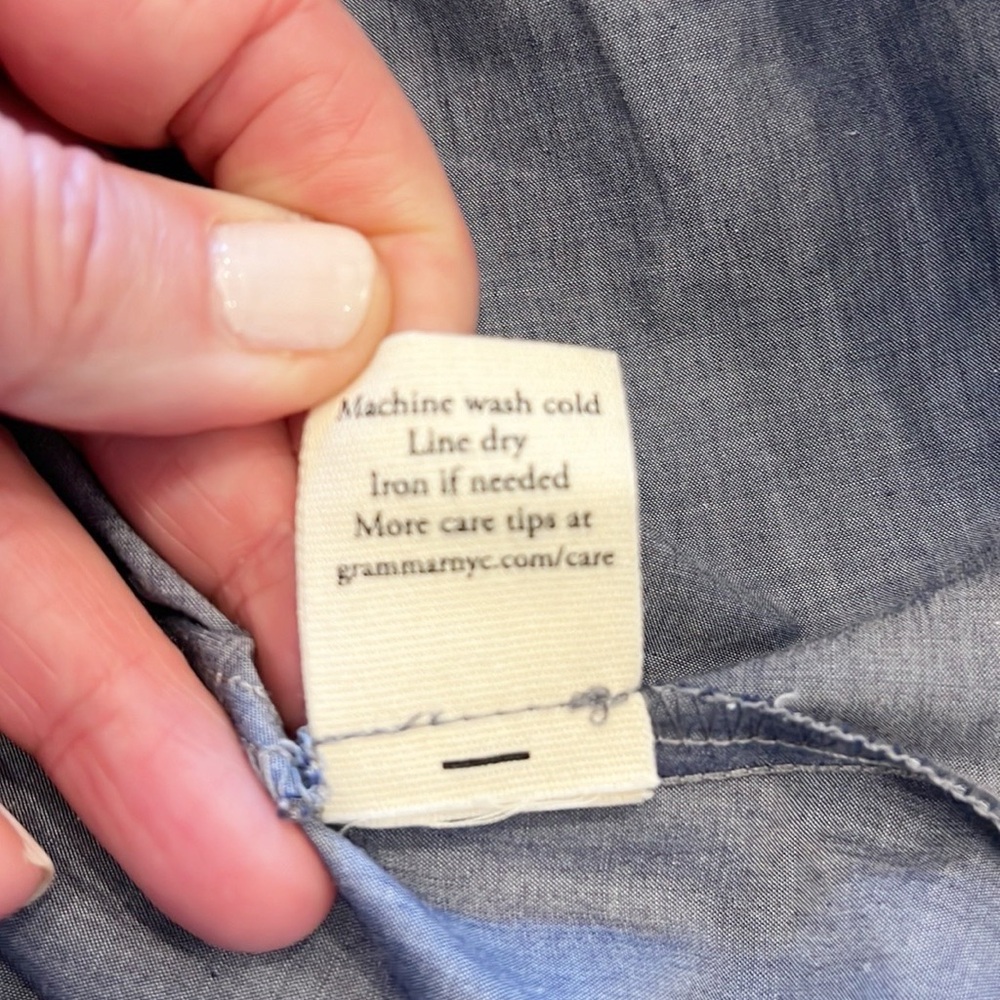 Grammar NYC Conjunction Tie Front Blouse - Picture 9 of 11